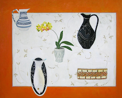 12 Two Jugs, Orchid and Fish 80cm x 100cm copy